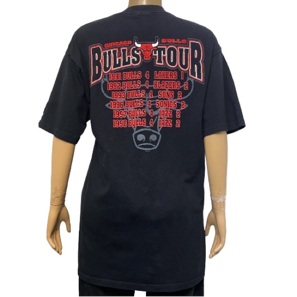 Vintage NBA Finals Chicago Bulls 1998 NBA champions T-Shirt size L - Picture 15 of 16